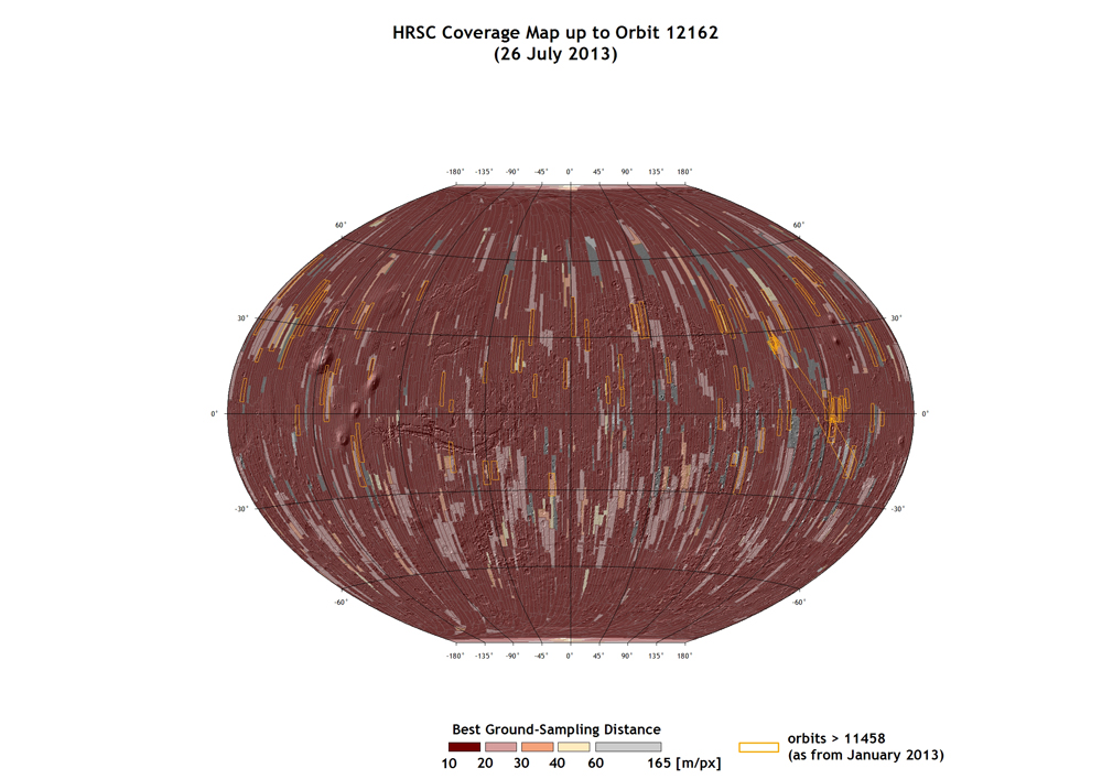 HRSC Coverage Map