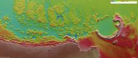 Color-coded elevation model [3]