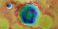 Color-coded elevation model [3]