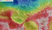 Color-coded elevation model [3]