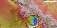 Color-coded elevation model [3]