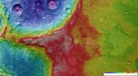 Color-coded elevation model [3]