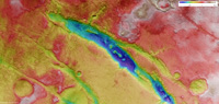 Color-coded elevation model [3]