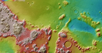 Color-coded elevation model [3]