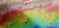 Color-coded elevation model [3]