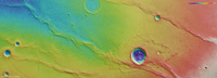 Color-coded elevation model [3]