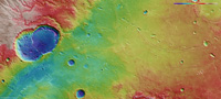 Color-coded elevation model [3]