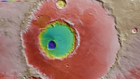 Color-coded elevation model [3]