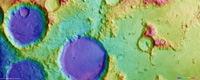 Color-coded elevation model [3]