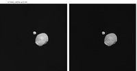 Die beiden Marsmonde Phobos und<br>Deimos erstmals in hoher Auflösung<br>gemeinsam im Bild