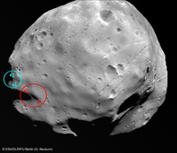 Geplante Landestelle der russischen Phobos-Grunt-Mission